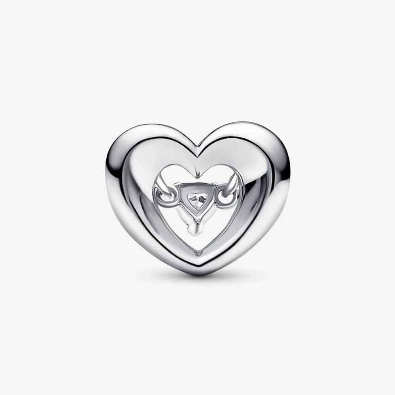 (Bild für) PANDORA Radiant Heart & Floating Stone Charm - 792493C01 - Ansicht 3