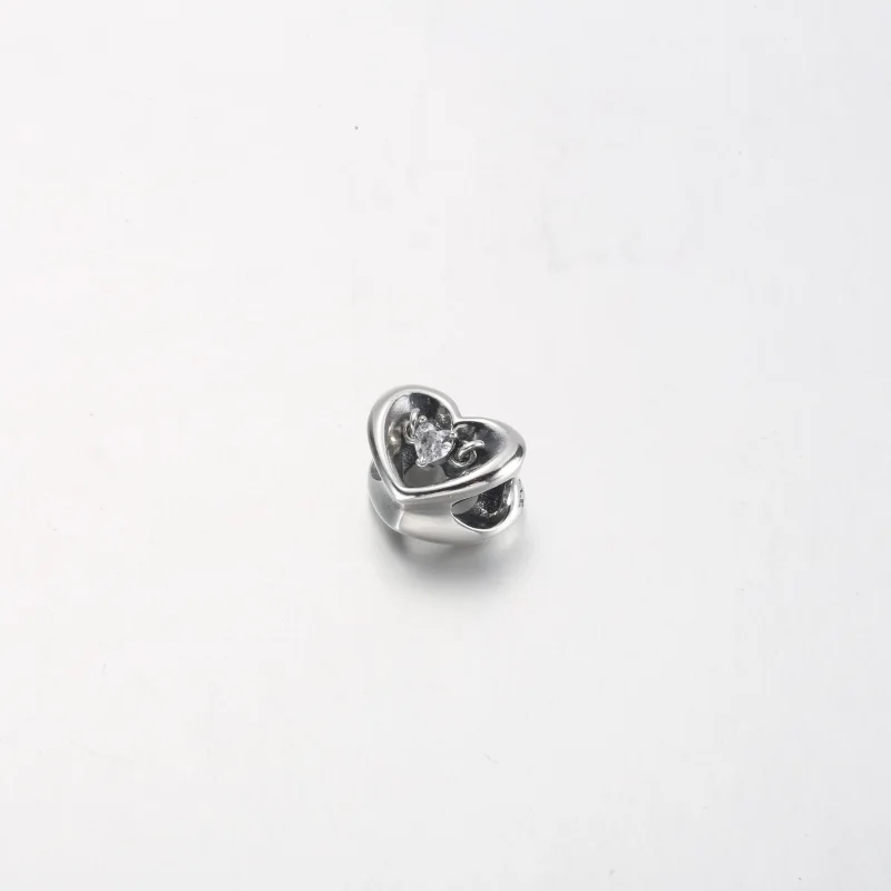 (Bild für) PANDORA Radiant Heart & Floating Stone Charm - 792493C01 - Ansicht 9