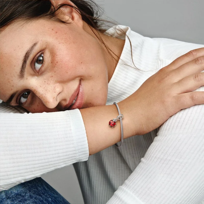 (Bild für) PANDORA Roter Marienkäfer-Anhänger - 792571C01 - Ansicht 2