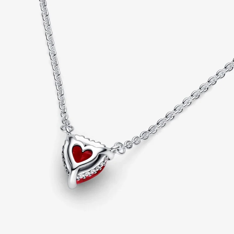 (Bild für) PANDORA Sparkling Heart Halo-Anhänger-Collier-Halskette - 392542C01 - Ansicht 3