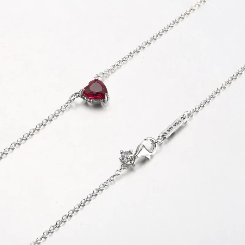 (Bild für) PANDORA Sparkling Heart Halo-Anhänger-Collier-Halskette - 392542C01 - Ansicht 8