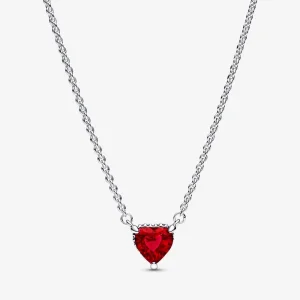 (Bild für) PANDORA Sparkling Heart Halo-Anhänger-Collier-Halskette - 392542C01