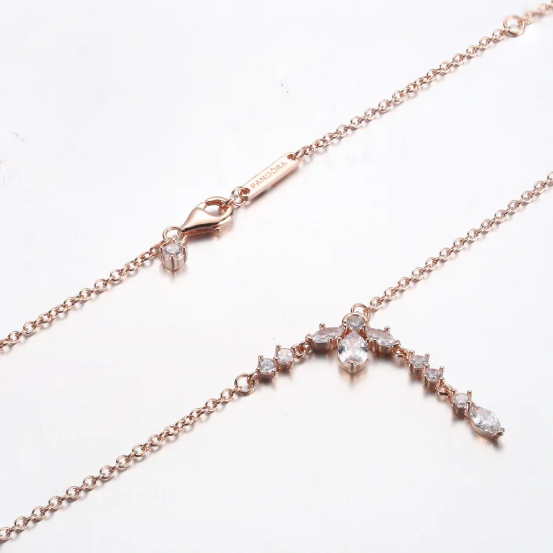 (Bild für) PANDORA Sparkling Herbarium Cluster Drop Collier-Halskette - 382386C01 - Ansicht 12