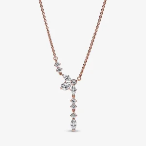 (Bild für) PANDORA Sparkling Herbarium Cluster Drop Collier-Halskette - 382386C01