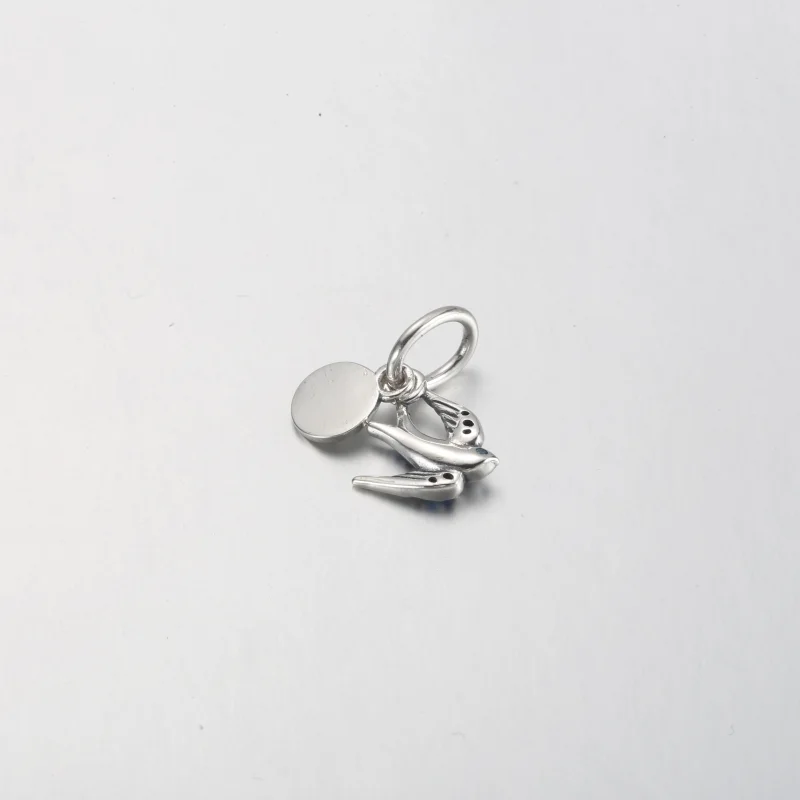 (Bild für) PANDORA Sparkling Swallow & Quote Double Dangle Charm - 792570C01 - Ansicht 6