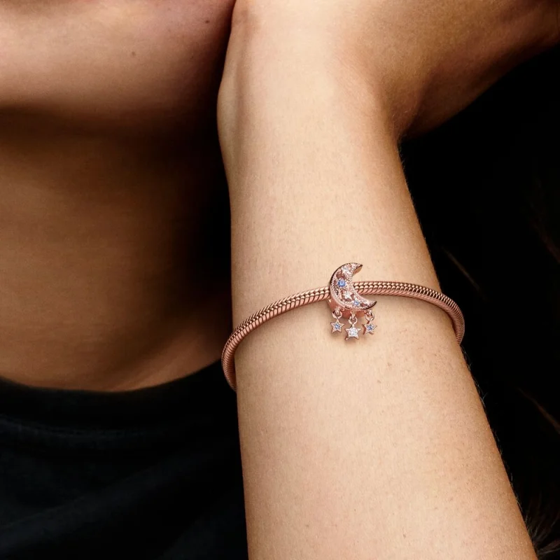 (Bild für) PANDORA Stern- und Halbmond-Charm - 789643C01 - Ansicht 3