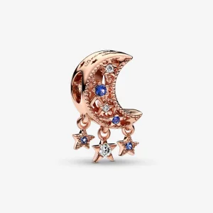 (Bild für) PANDORA Stern- und Halbmond-Charm - 789643C01