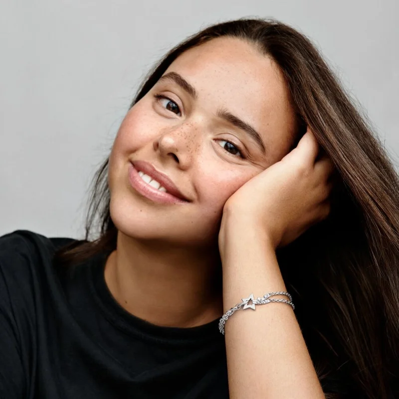 (Bild für) Pandora Sternschnuppe Doppel Kettenarmband - 592409C01 - Ansicht 2