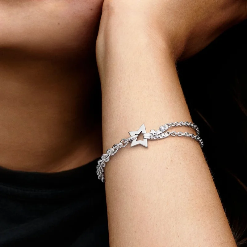 (Bild für) Pandora Sternschnuppe Doppel Kettenarmband - 592409C01 - Ansicht 3