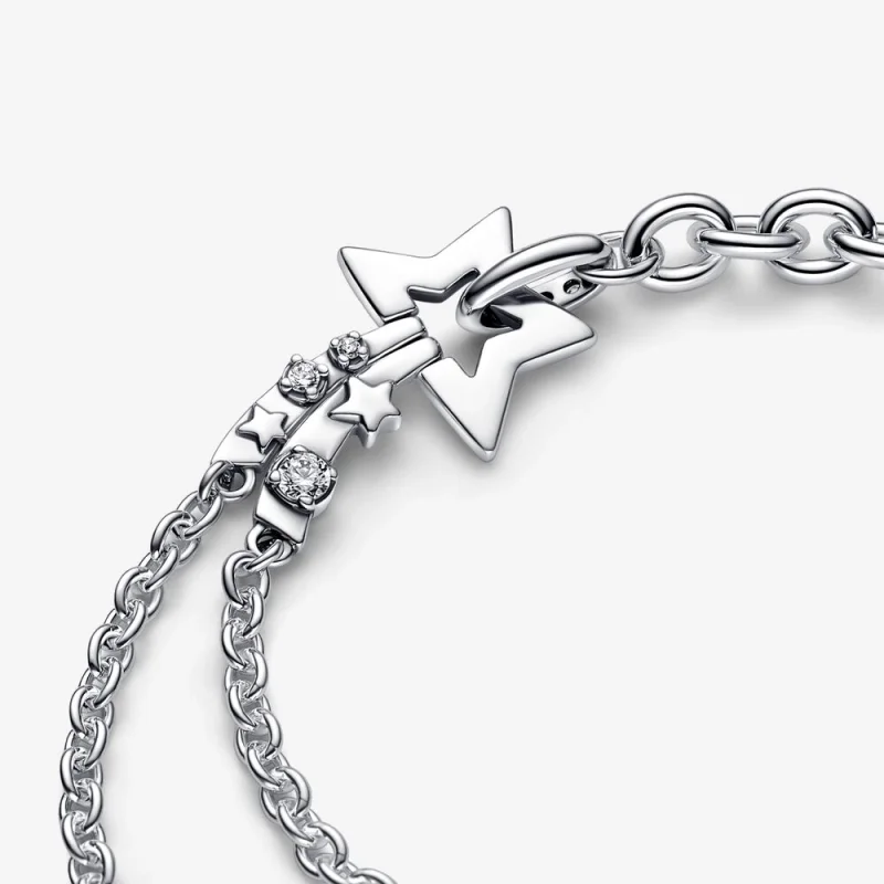 (Bild für) Pandora Sternschnuppe Doppel Kettenarmband - 592409C01 - Ansicht 4