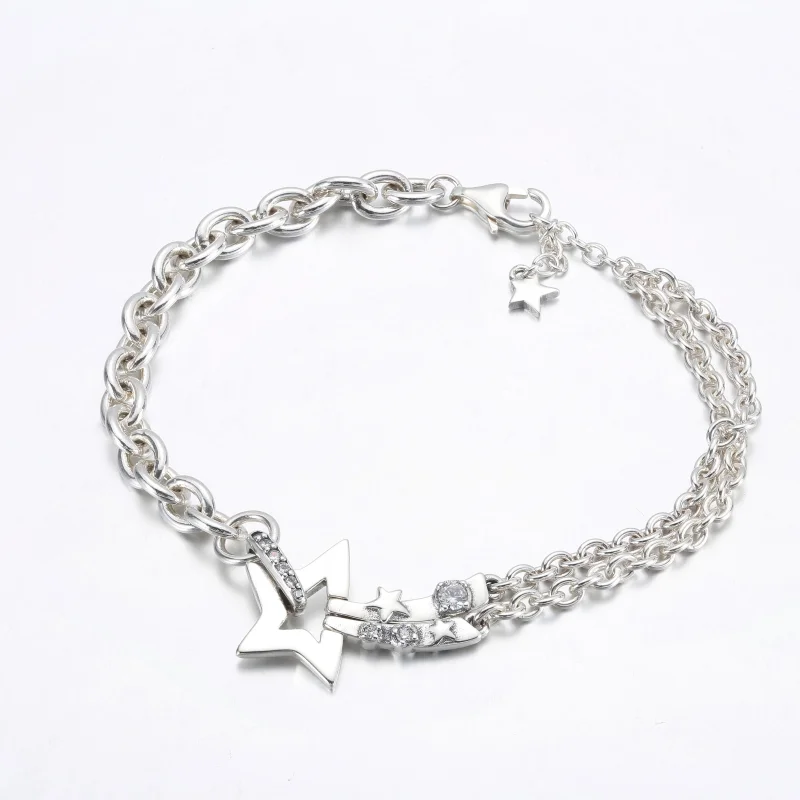 (Bild für) Pandora Sternschnuppe Doppel Kettenarmband - 592409C01 - Ansicht 5