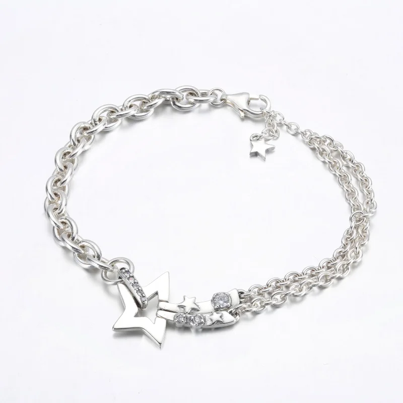 (Bild für) Pandora Sternschnuppe Doppel Kettenarmband - 592409C01 - Ansicht 9