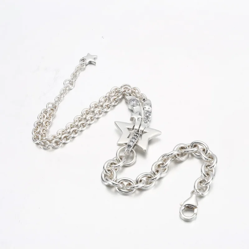 (Bild für) Pandora Sternschnuppe Doppel Kettenarmband - 592409C01 - Ansicht 12