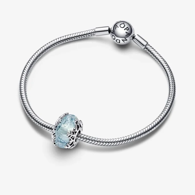 (Bild für) PANDORA Winterblauer Schneeflocken-Murano-Charm - 792377C00 - Ansicht 4