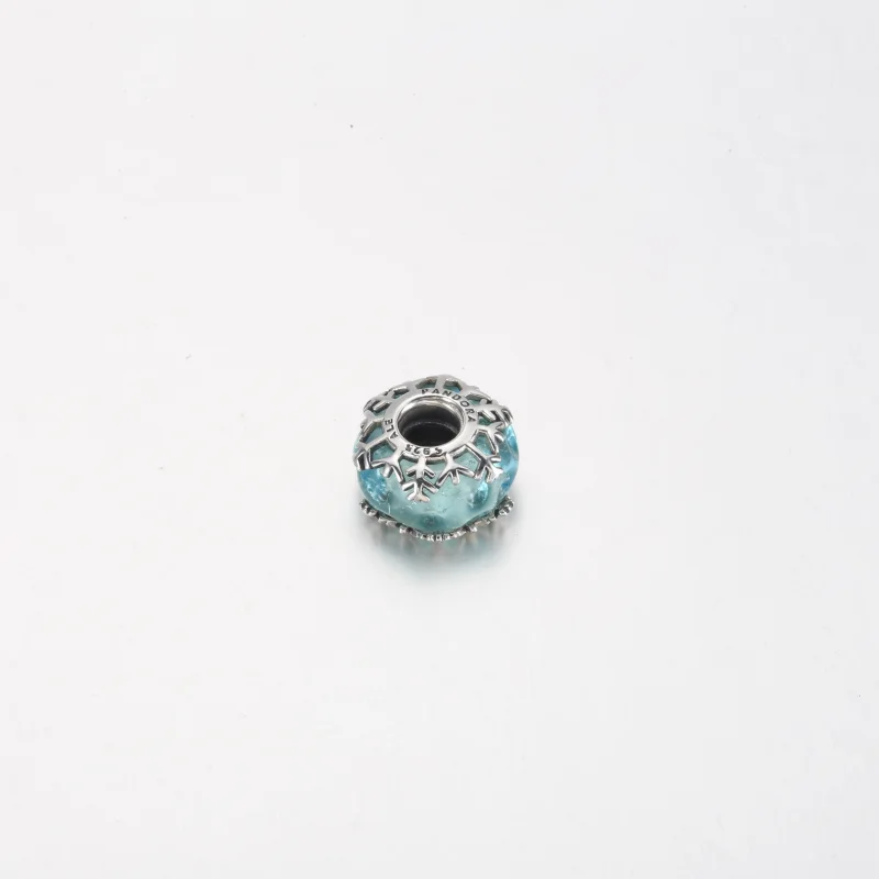 (Bild für) PANDORA Winterblauer Schneeflocken-Murano-Charm - 792377C00 - Ansicht 6