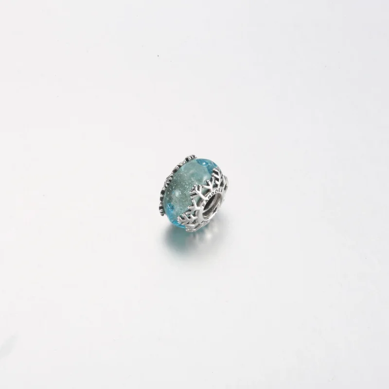 (Bild für) PANDORA Winterblauer Schneeflocken-Murano-Charm - 792377C00 - Ansicht 9