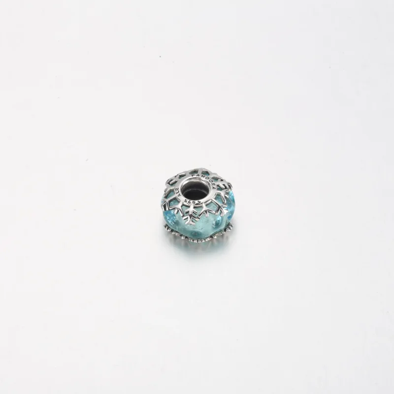 (Bild für) PANDORA Winterblauer Schneeflocken-Murano-Charm - 792377C00 - Ansicht 10