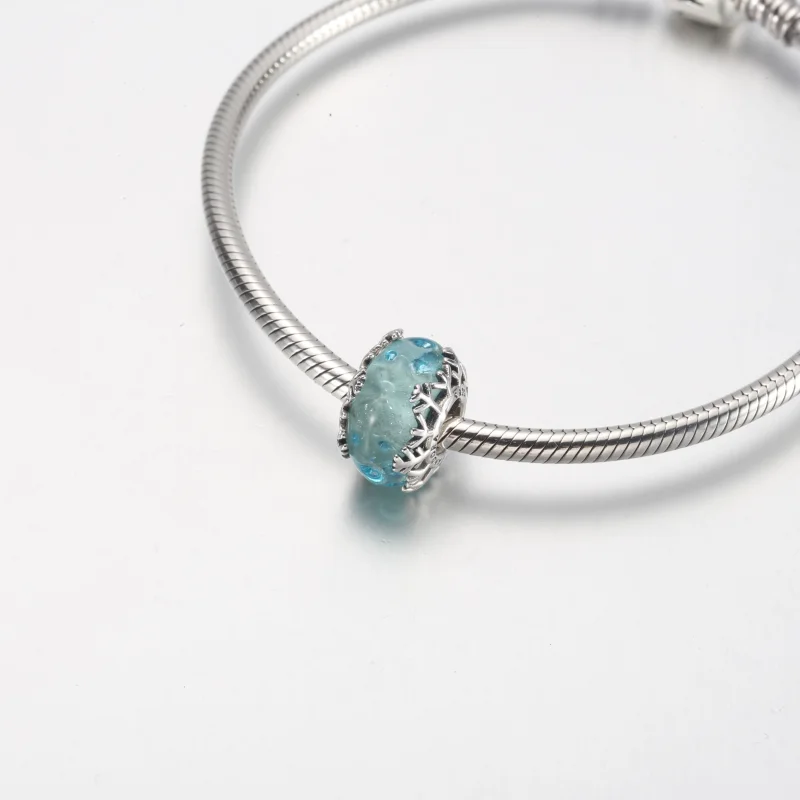 (Bild für) PANDORA Winterblauer Schneeflocken-Murano-Charm - 792377C00 - Ansicht 12