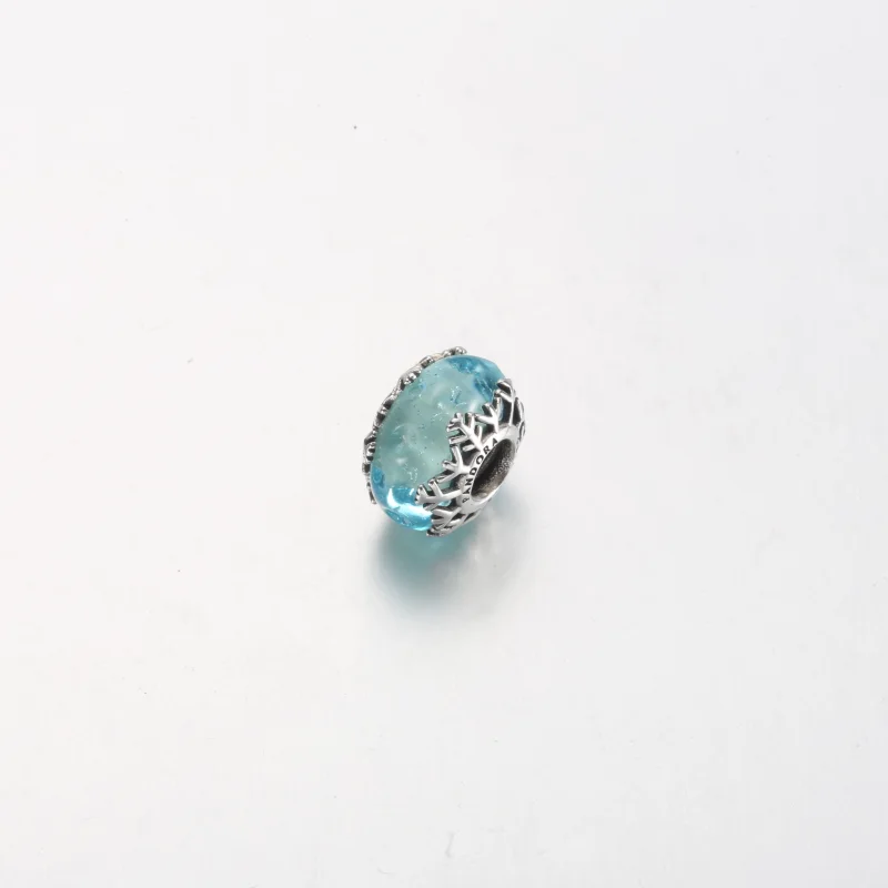 (Bild für) PANDORA Winterblauer Schneeflocken-Murano-Charm - 792377C00 - Ansicht 13