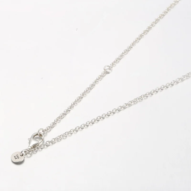 (Bild für) PANDORA zweifarbige schwebende, gebogene Feder-Collier-Halskette - 382575C01-45 - Ansicht 4