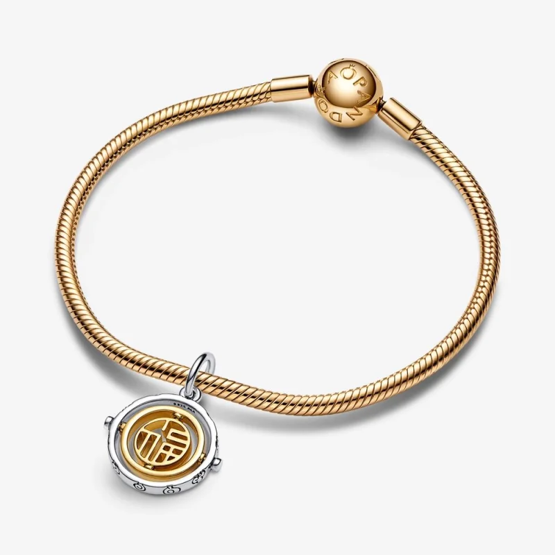(Bild für) PANDORA Zweifarbiger Fu-Spinning-Anhänger - 762536C00 - Ansicht 4