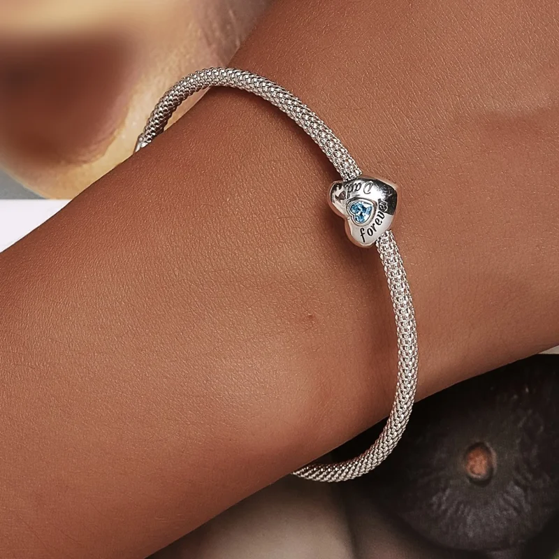 (Bild für) Charm im Pandora-Stil zum Gedenken an Papa - BSC562-BU - Ansicht 6