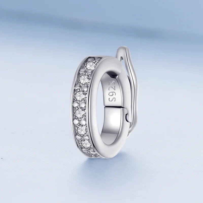 (Bild für) Clear Sparkle Spacer-Charm im Pandora-Stil - BSC886 - Ansicht 2