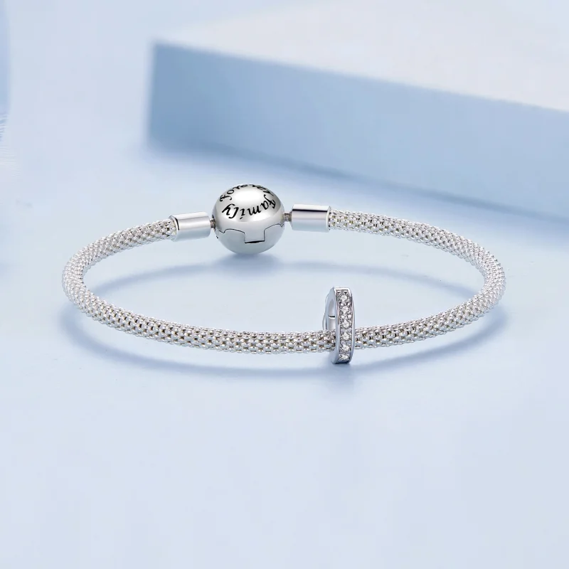 (Bild für) Clear Sparkle Spacer-Charm im Pandora-Stil - BSC886 - Ansicht 5