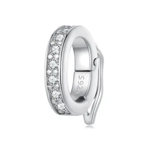 (Bild für) Clear Sparkle Spacer-Charm im Pandora-Stil - BSC886