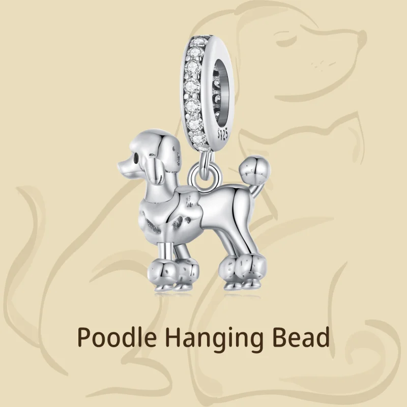 (Bild für) Cockapoo-Charm im Pandora-Stil - BSC797 - Ansicht 4