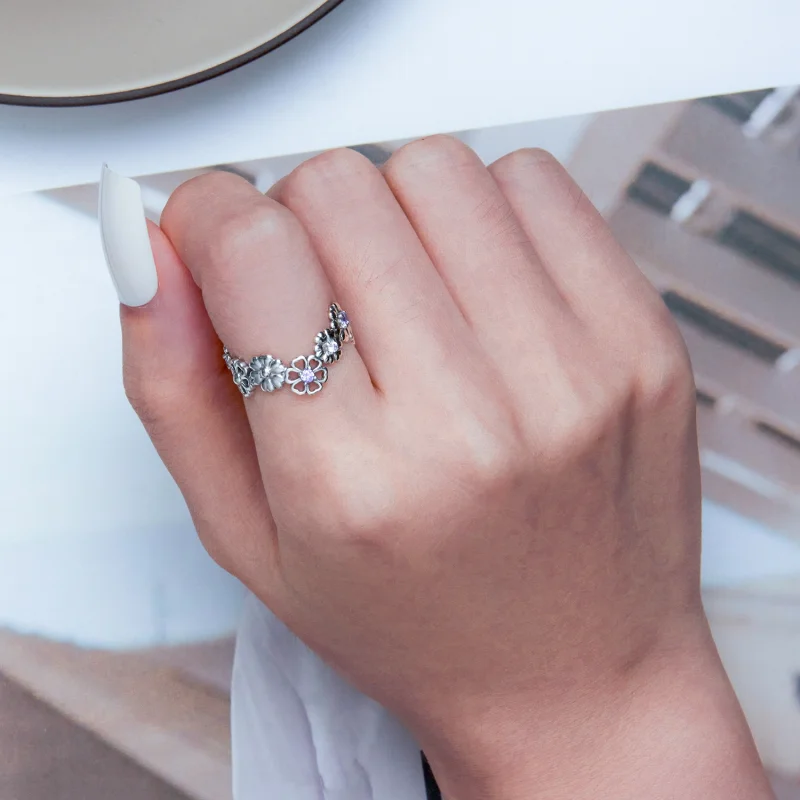 (Bild für) Daisy-Chain-Ring im Pandora-Stil - SCR873 - Ansicht 6
