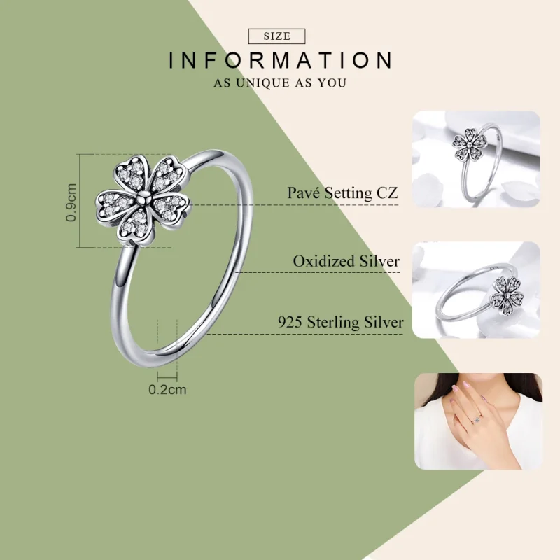 (Bild für) Gänseblümchen-Ring im Pandora-Stil, Silber - SCR398 - Ansicht 4