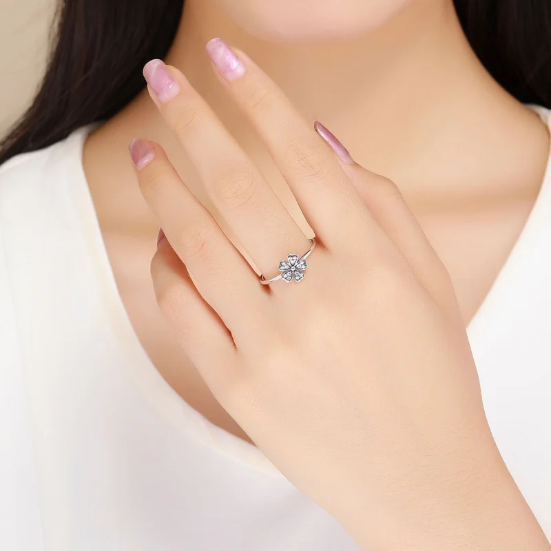 (Bild für) Gänseblümchen-Ring im Pandora-Stil, Silber - SCR398 - Ansicht 5