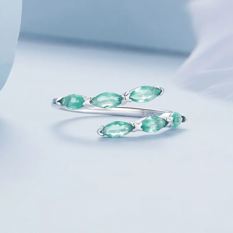 (Bild für) Grüner Ring im Pandora-Stil - BSR415 - Ansicht 3