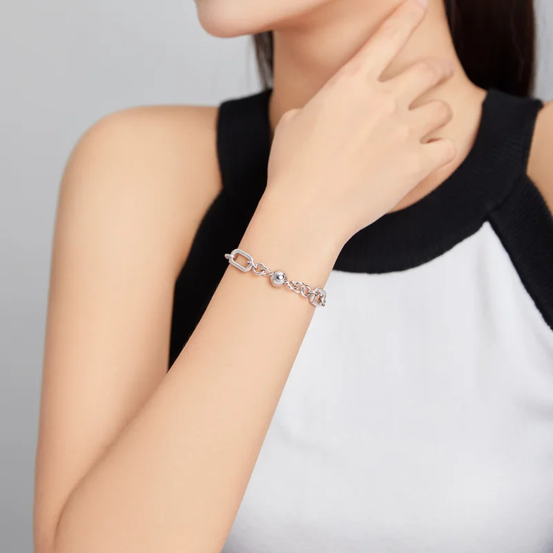 (Bild für) Kettengliederarmband im Pandora-Stil - BSB059 - Ansicht 6