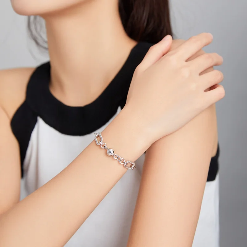 (Bild für) Kettengliederarmband im Pandora-Stil - BSB059 - Ansicht 7