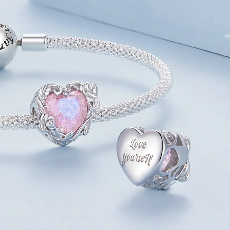(Bild für) Liebesherz-Charm im Pandora-Stil - BSC836 - Ansicht 4