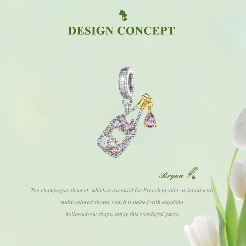 (Bild für) Pandora Charm Champagne - BSC863 - Ansicht 4