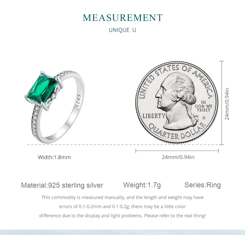 (Bild für) Pandora Ring Grüner Stein - BSR461 - Ansicht 7