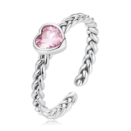 (Bild für) Pandora Ring Rosa Herz - SCR865