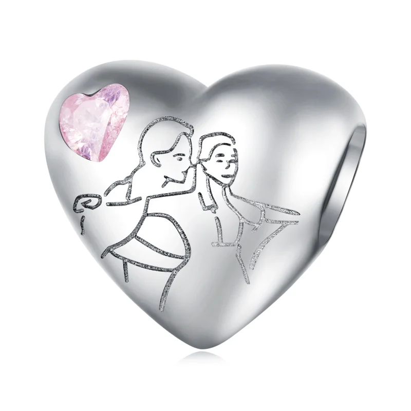 (Bild für) Seelenverwandter-Charm im Pandora-Stil - BSC772 - Ansicht 3