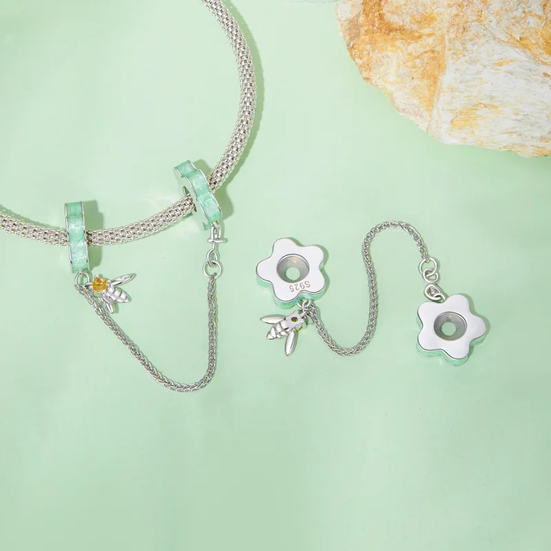 (Bild für) Sicherheitskette „Bouquet“ im Pandora-Stil - BSC898 - Ansicht 4