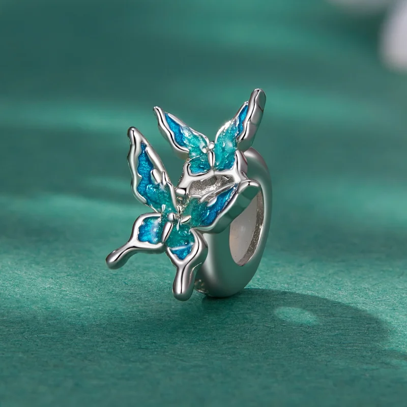 (Bild für) Spacer-Charm im Schmetterlingsstil im Pandora-Stil - BSC789 - Ansicht 2
