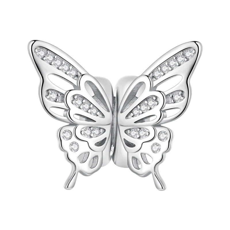 (Bild für) Spacer-Charm mit Schmetterlingen im Pandora-Stil - BSC823