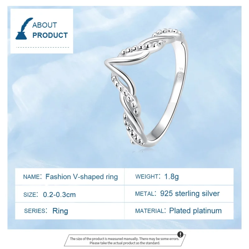 (Bild für) Tiara Wishbone-Ring im Pandora-Stil - BSR258 - Ansicht 3