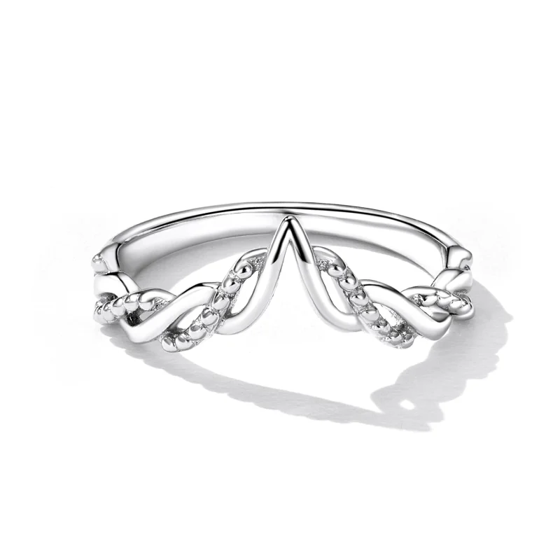 (Bild für) Tiara Wishbone-Ring im Pandora-Stil - BSR258 - Ansicht 4