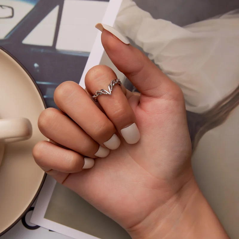 (Bild für) Tiara Wishbone-Ring im Pandora-Stil - BSR258 - Ansicht 7