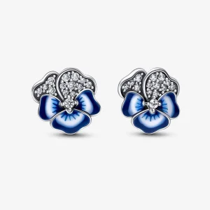 (Bild für) Pandora Blaues Stiefmütterchen Stecker Ohrringe - 290781C01