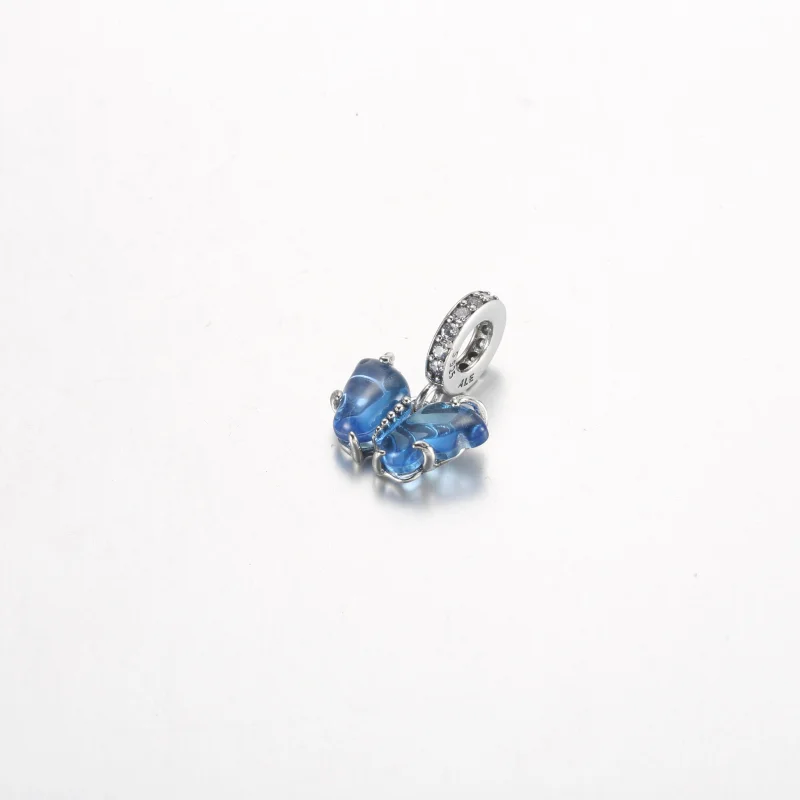 (Bild für) Pandora Blue Murano Glass Butterfly Anhänger - 792698C01 - Ansicht 2
