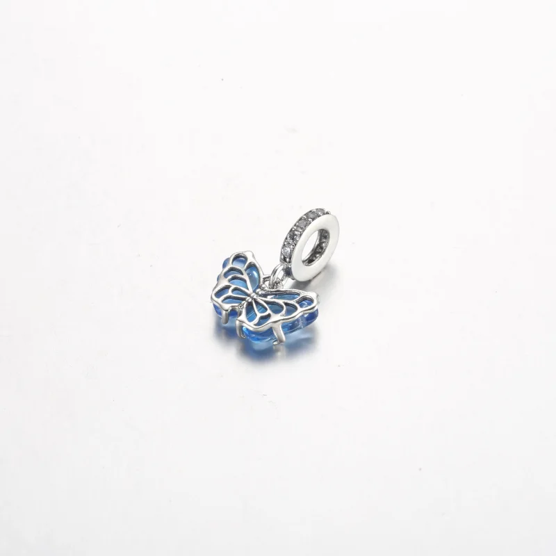 (Bild für) Pandora Blue Murano Glass Butterfly Anhänger - 792698C01 - Ansicht 3